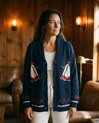 Sailboat Ranch Cardigan Sweater (view 6) | Après Sea Ranch