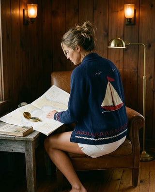 Sailboat Ranch Cardigan Sweater (view 3) | Après Sea Ranch