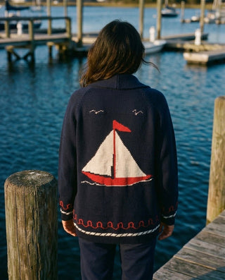Sailboat Ranch Cardigan Sweater (view 7) | Après Sea Ranch