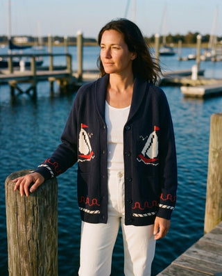 Sailboat Ranch Cardigan Sweater | Après Sea Ranch