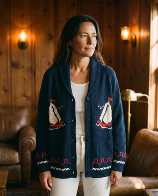 Sailboat Ranch Cardigan Sweater (view 4) | Après Sea Ranch