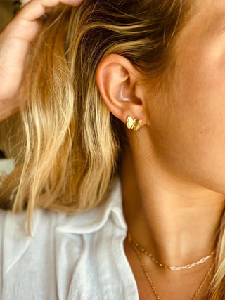 Silver Girl SG Butterfly Post - Gold Plated — Earrings | The Salty Babe