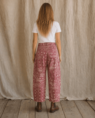 Sundance Paisley Pants-Berry Rouge (view 6) | Après Sea Ranch
