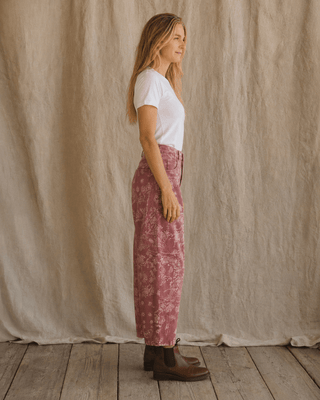 Sundance Paisley Pants-Berry Rouge (view 5) | Après Sea Ranch