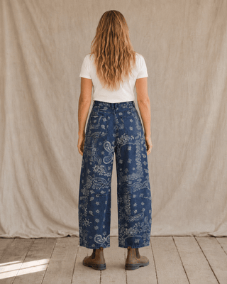 Sundance Paisley Pants-Navy (view 6) | Après Sea Ranch