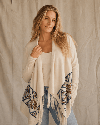 The Beavertail Fringe Cardigan (view 4) | Après Sea Ranch