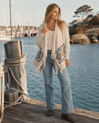 The Beavertail Fringe Cardigan | Après Sea Ranch