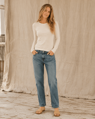 The Brenton Point Ribbed Crewneck — Long Sleeve Tops (view 4) | Après Sea Ranch
