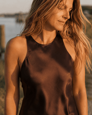 The Cacao Satin Midi — Dresses (view 3) | Après Sea Ranch