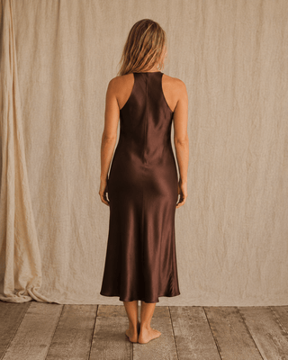 The Cacao Satin Midi — Dresses (view 6) | Après Sea Ranch