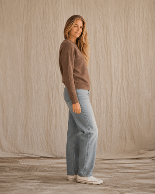 The Cliff Walk Ribbed Sweater - Sepia Brown (view 5) | Après Sea Ranch