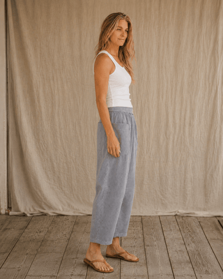 The Dockside Barrel Pant - Navy/White (view 5) | Après Sea Ranch