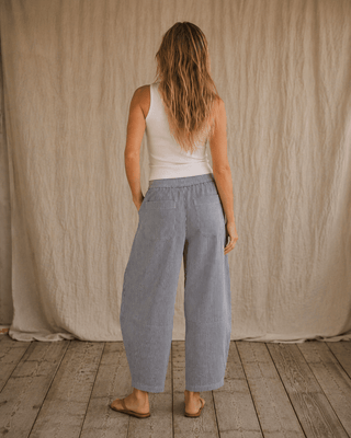 The Dockside Barrel Pant - Navy/White (view 6) | Après Sea Ranch