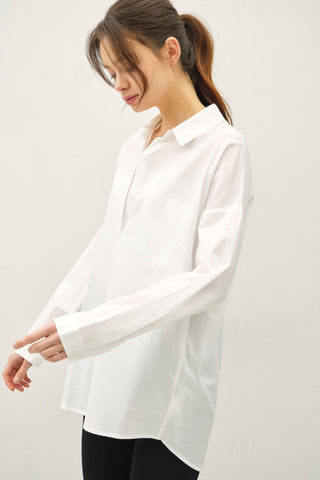 The Dockside Button-Down in Off White — Long Sleeve Tops | Après Sea Ranch
