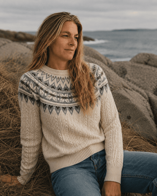 The Gooseberry Cable Knit Sweater (view 2) | Après Sea Ranch