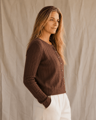 The Habor Cable Knit Cardigan (view 4) | Après Sea Ranch