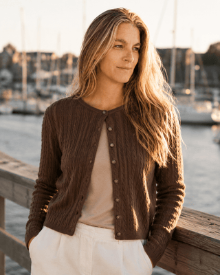 The Habor Cable Knit Cardigan | Après Sea Ranch
