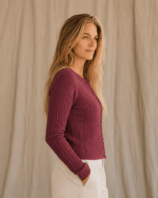 The Habor Cable Knit Cardigan (view 11) | Après Sea Ranch
