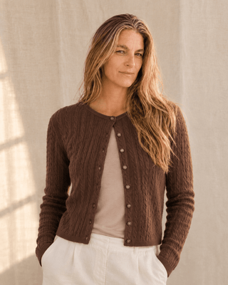 The Habor Cable Knit Cardigan (view 3) | Après Sea Ranch