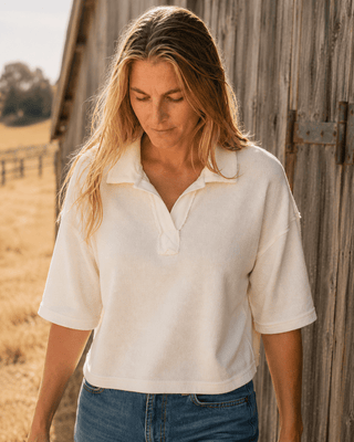 The Marina Short Sleeve Top-Cream (view 2) | Après Sea Ranch