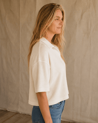 The Marina Short Sleeve Top-Cream (view 5) | Après Sea Ranch