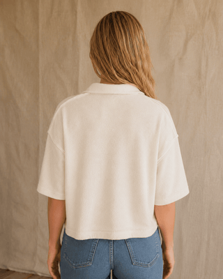 The Marina Short Sleeve Top-Cream (view 6) | Après Sea Ranch