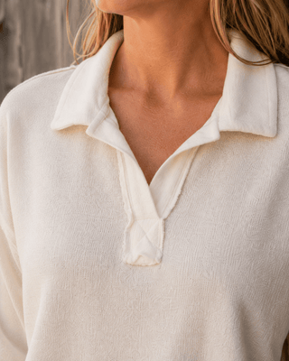 The Marina Short Sleeve Top-Cream (view 3) | Après Sea Ranch