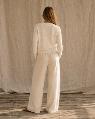 The Rose Island Crochet Sweater Top - Ivory (view 6) | Après Sea Ranch