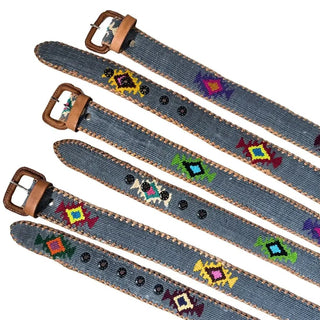 The Saddleback Belt - Light Denim (view 3) | Après Sea Ranch