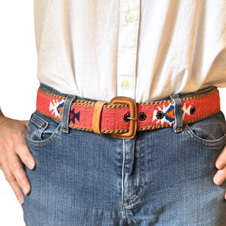 The Saddleback Belt - Pink/Coral | Après Sea Ranch