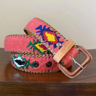 The Saddleback Belt - Pink/Coral (view 2) | Après Sea Ranch