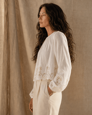 The Sea Fog Lace-Trim Top (view 5) | Après Sea Ranch