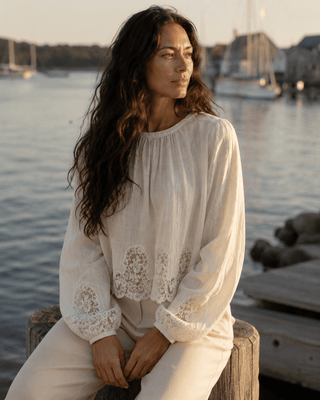 The Sea Fog Lace-Trim Top (view 2) | Après Sea Ranch