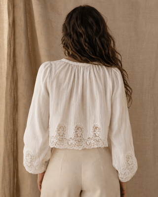 The Sea Fog Lace-Trim Top (view 6) | Après Sea Ranch