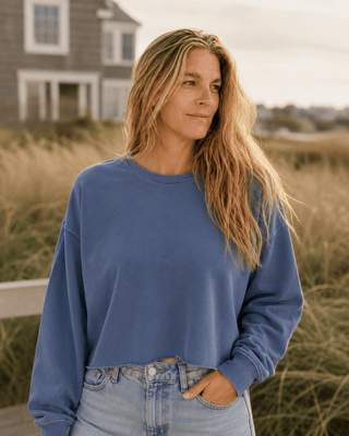 The Seaworn Cropped Sweatshirt (view 2) | Après Sea Ranch