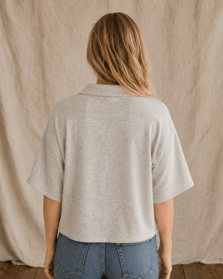 The Slow Morning Short Sleeve Sweater-Heather Grey (view 6) | Après Sea Ranch