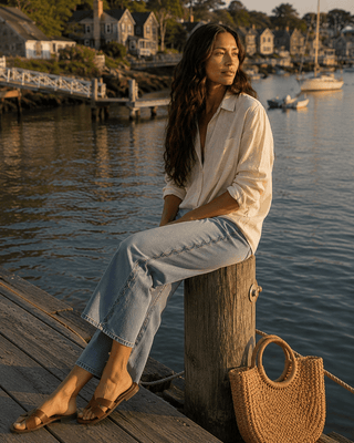 The Tide Line Wide-Leg Jean (view 2) | Après Sea Ranch