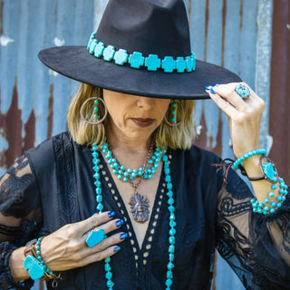 The Jewelry Junkie Turquoise Triple Strand Bracelet (view 2) | Après Sea Ranch