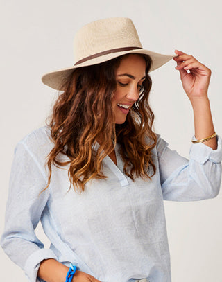 CARVE DESIGNS Panama Hat - Light Khaki
