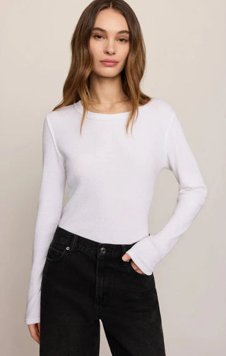ZSUPPLY Arlet Mini Thermal Top - White (view 2) | The Salty Babe